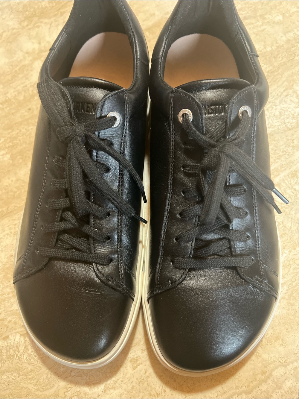Birkenstock Men’s  Black Leather Casual Sneakers